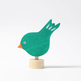 GRIMM'S DECORATIVE FIGURE, SINGING BIRD - TURQUOISE