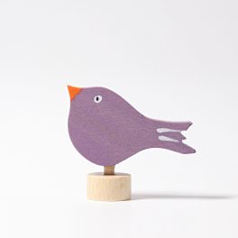 GRIMM'S DECORATIVE FIGURE, SINGING BIRD - PURPLE