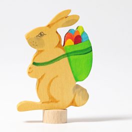 GRIMM'S DECORATIVE FIGURE, RABBIT WITH BASKET