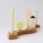 GRIMM'S BEESWAX CANDLE, CREME - 12 PC