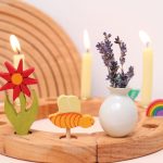 GRIMM'S BEESWAX CANDLE, CREME - 12 PC