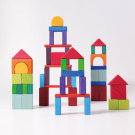 GRIMM'S COLORED GEO-BLOCKS, 60 PCS