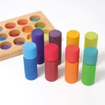 GRIMM'S STACKING GAME SMALL RAINBOW ROLLERS 