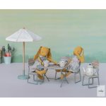 MAILEG GARDEN SET, TABLE WITH CHAIR AND BENCH - MINIATURE