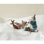 MAILEG SKI END SKI POLES SET, MUM AND DAD