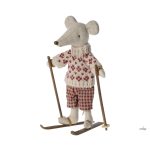 MAILEG SKI END SKI POLES SET, MUM AND DAD