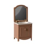 MAILEG SINK DRESSER WITH MIRROR,  DARK POWDER
