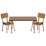 MAILEG TABLE AND CHAIR SET MOUSE 2025, POWDER