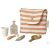MAILEG Toothbrush set in bag, Mouse - Coral stripe