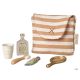 MAILEG Toothbrush set in bag, Mouse - Coral stripe