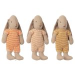 MAILEG NYUSZI KÖTÖTT RUHÁBAN , RÓZSASZÍN/KRÉM  - MIKRO MÉRET