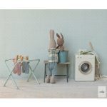 MAILEG Bunny, Micro - Brown - Dusty rose knitted suit