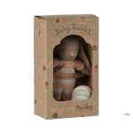 MAILEG Bunny set, Micro - Brown - Dusty rose