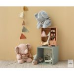 MAILEG PLÜSS ELEFÁNT, 45 CM - SZÜRKE/KÉK - előrendelésre