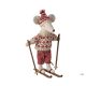 MAILEG WINTER MOUSE WITH SKI SET, MUM MOUSE