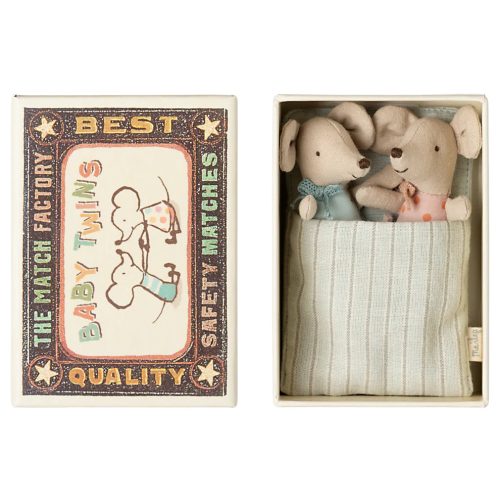 MAILEG TWINS BABY MICE IN MATCHBOX, 2025
