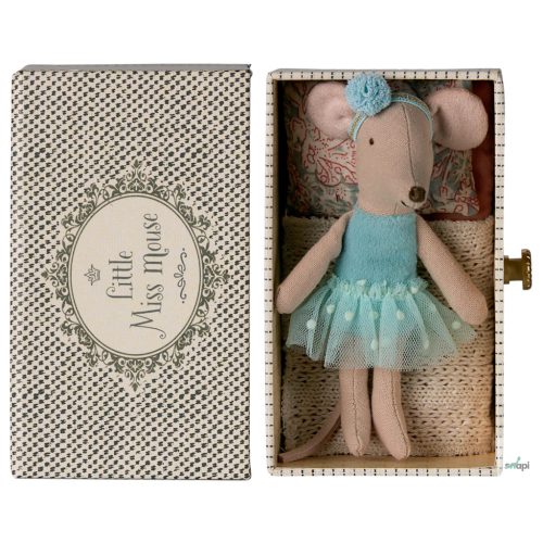 MAILEG DANCE MOUSE IN DAYBED, BLUE