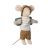 MAILEG HIKER MOUSE, IN BROWN STRIKES SHIRT- BIG BROTHER
