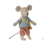 MAILEG Little brother mouse with bag