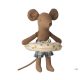 MAILEG Beach mouse with float, Little brother - Yellow dots