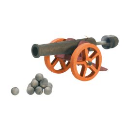 OSTHEIMER LARGE CANNON WITH 10 CANNONBALLS