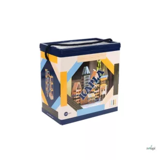 KAPLA 120 DB-OS BOX,  VILÁGOSKÉK, SÁRGA & ZÖLD 