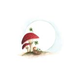 BIJDEHANSJE  BAPTISM/BABYPARTY INVITATION - MUSHROOM BABY