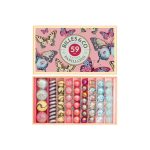 BILLES & CO MARBLES SET -  BUTTERFLIES ANAMORPHIC BOX