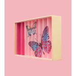 BILLES & CO MARBLES SET -  BUTTERFLIES ANAMORPHIC BOX