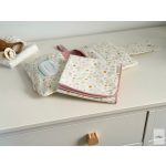 CSILLAGOM Pelenkázó neszesszer vízhatlan pelenkázó lappal - Pillangós rét fehér alapon