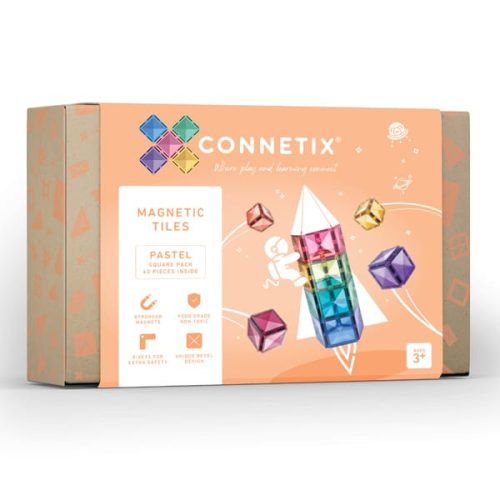 CONNETIX PASZTELL NÉGYZETEK SZETT, 40 DB