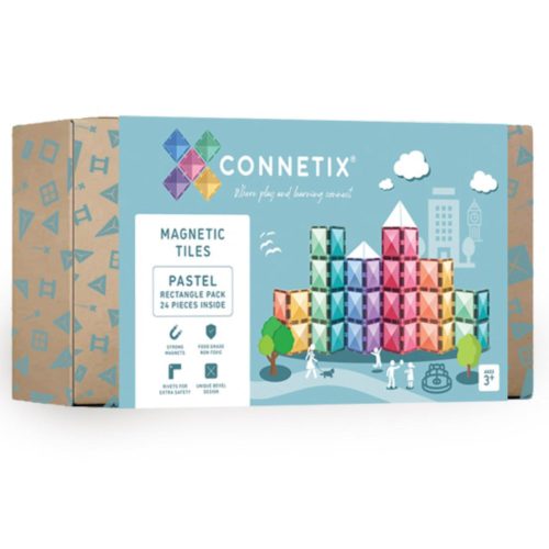 CONNETIX PASZTELL TÉGLALAPOK SZETT, 24 DB