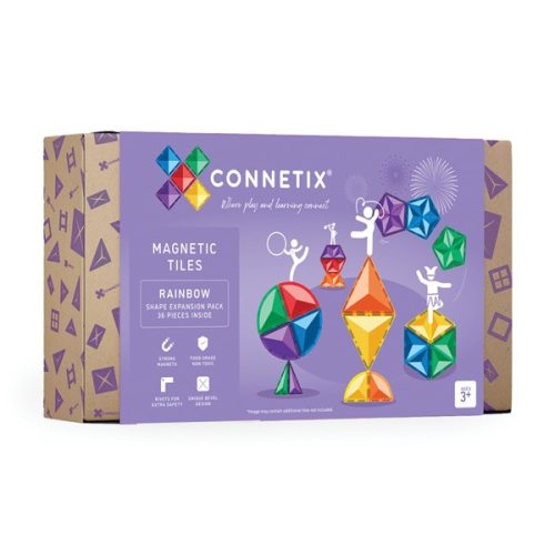 CONNETIX SZIVÁRVÁNY FORMÁK SZETT, 36 DB