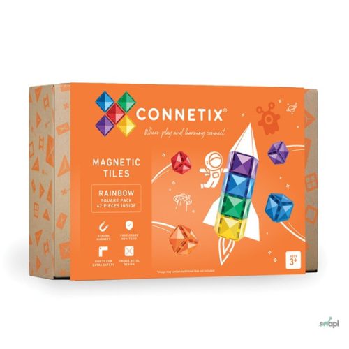 CONNETIX SZIVÁRVÁNY NÉGYZETEK SZETT, 42 DB
