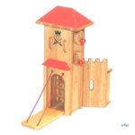 DREWART MEDIUM RED GATE WITH ENTRANCE WALL