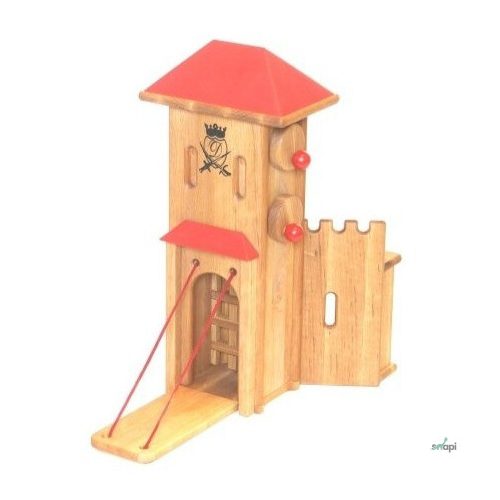 DREWART MEDIUM RED GATE WITH ENTRANCE WALL