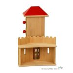 DREWART MEDIUM RED GATE WITH ENTRANCE WALL