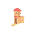 DREWART MEDIUM RED GATE WITH ENTRANCE WALL