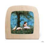 TOVERLUX PICTURE FOR THE LAMP,  Het Wol Feetje - Geese Cuddles Silhouette