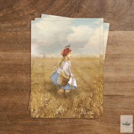IRIS ESTHER POSTCARD- HARVEST GIRL