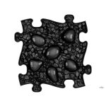 MUFFIK PUHA DÍNÓ TOJÁS, FEKETE - limitált