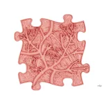 MUFFIK PUHA GYÖKEREK PUZZLE - PASZTELL NARANCSSÁRGA, limitált