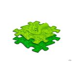 MUFFIK KEMÉNY KÍGYÓFAROK ELEM - ZÖLD