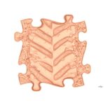 MUFFIK FIRM TRACTOR TRACK PUZZLE - 1 PC - PASTEL ORANGE