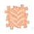 MUFFIK FIRM TRACTOR TRACK PUZZLE - 1 PC - PASTEL ORANGE