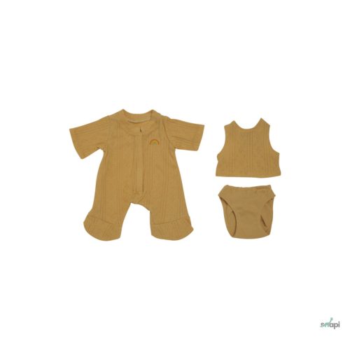 OLLIELLA Dinkum Dolls Pointelle PJ Set, Honey