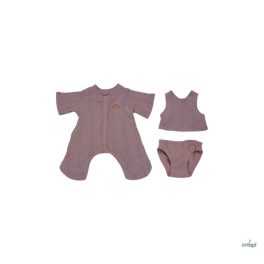 OLLIELLA Dinkum Dolls Pointelle PJ Set, Lavander