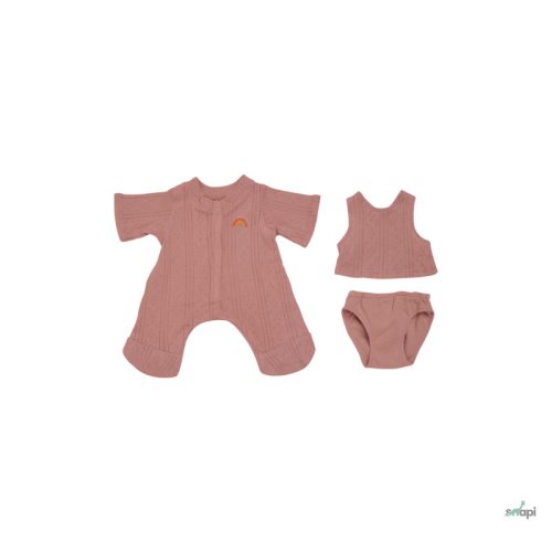OLLIELLA Dinkum Dolls Pointelle PJ Set, Rose