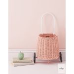 OLLIELLA HÚZÓS KOCSI, CEKKER - RÓZSASZÍN 