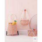 OLLIELLA HÚZÓS KOCSI, CEKKER - RÓZSASZÍN 